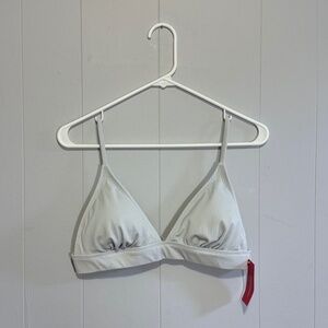 Xhilaration Light Blue Ribbed Triangle Bikini Top Size Large NWT